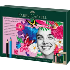   Faber-Castell Polychromos & Pitt Graphite Matt 40 db-os művészceruza készlet