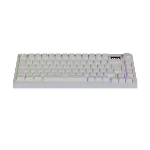 AVAX GM02 PRO 75% HUN tri-mode fehér mechanikus (Gateron yellow switch) billentyűzet