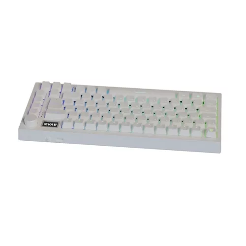 AVAX GM02 PRO 75% HUN tri-mode fehér mechanikus (Gateron yellow switch) billentyűzet