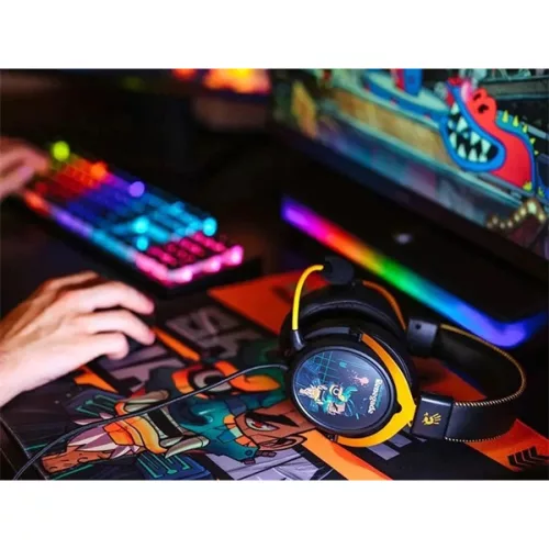 A4-Tech Bloody M595 Renegade Midnight USB fekete-sárga gamer headset