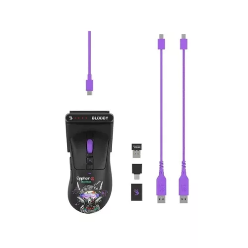 A4-Tech Bloody R73 Ultra Duo Cypher Ghost vezeték nélküli fekete gamer egér
