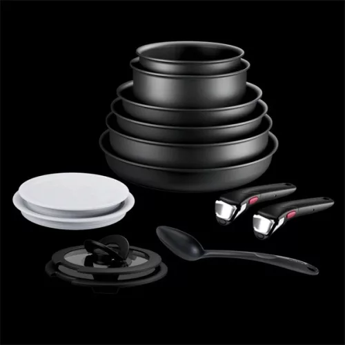Tefal L3979542 Ingenio Exo Resist 13 részes fekete serpenyőkészlet