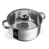 Set de vase de gătit premium TOO LP-7170 din oțel inoxidabil, 6 piese, oală/oală+capace de 7,2 litri + 10 litri + 13,3 litri