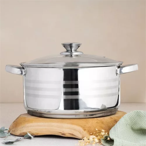 Set de vase de gătit premium TOO LP-7170 din oțel inoxidabil, 6 piese, oală/oală+capace de 7,2 litri + 10 litri + 13,3 litri
