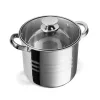 Set de vase de gătit premium TOO LP-7171 din oțel inoxidabil, 6 piese, 4,3 litri + 5,6 litri + 7,2 litri oală/tigaie + capace