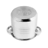 Set de vase de gătit premium TOO LP-7171 din oțel inoxidabil, 6 piese, 4,3 litri + 5,6 litri + 7,2 litri oală/tigaie + capace