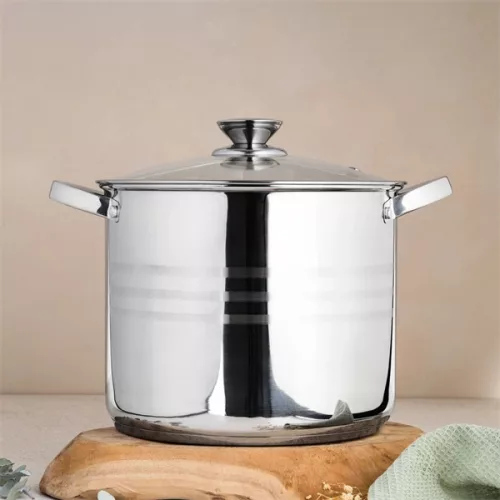 Set de vase de gătit premium TOO LP-7171 din oțel inoxidabil, 6 piese, 4,3 litri + 5,6 litri + 7,2 litri oală/tigaie + capace