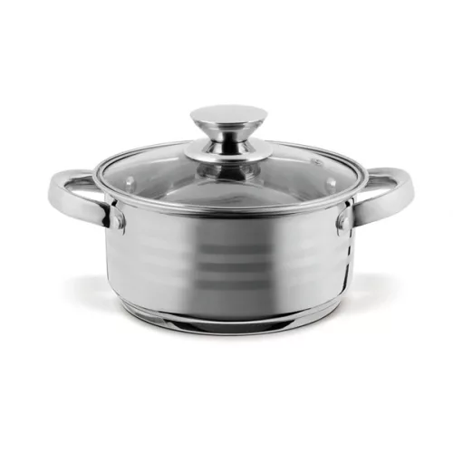 Set de vase de gătit premium TOO LP-7172 din oțel inoxidabil, 6 piese, 2,3 litri + 4,2 litri + 5,8 litri oală/tigaie + capace