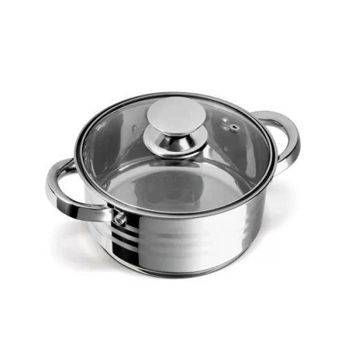 Set de vase de gătit premium TOO LP-7172 din oțel inoxidabil, 6 piese, 2,3 litri + 4,2 litri + 5,8 litri oală/tigaie + capace