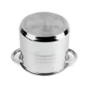 Set de vase de gătit premium TOO LP-7173 din oțel inoxidabil, 6 piese, 9 litri + 11,1 litri + 17,5 litri oală/tigaie + capace