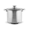 Set de vase de gătit premium TOO LP-7173 din oțel inoxidabil, 6 piese, 9 litri + 11,1 litri + 17,5 litri oală/tigaie + capace