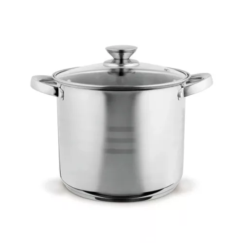 Set de vase de gătit premium TOO LP-7173 din oțel inoxidabil, 6 piese, 9 litri + 11,1 litri + 17,5 litri oală/tigaie + capace