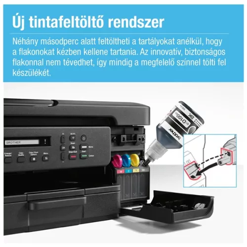 Brother DCP-T735W (16 lap/perc, WiFi/USB, 6000x1200dpi, ADF, duplex, 128MB) színes multifunkciós tintasugaras nyomtató