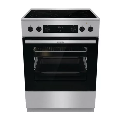 Gorenje GECS6C70XPA nerezová oceľ čierna, vhodná do umývačky riadu, keramická varná doska, varné zóny: 4, objem rúry: 71 l, sporák