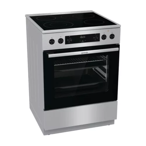 Gorenje GECS6C70XPA nerezová oceľ čierna, vhodná do umývačky riadu, keramická varná doska, varné zóny: 4, objem rúry: 71 l, sporák