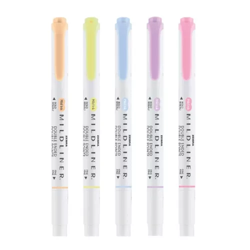 Zebra Mildliner Gentle 5 db kettős végű szövegkiemelő készlet