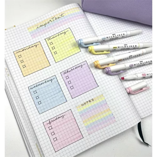 Zebra Mildliner Gentle 5 db kettős végű szövegkiemelő készlet