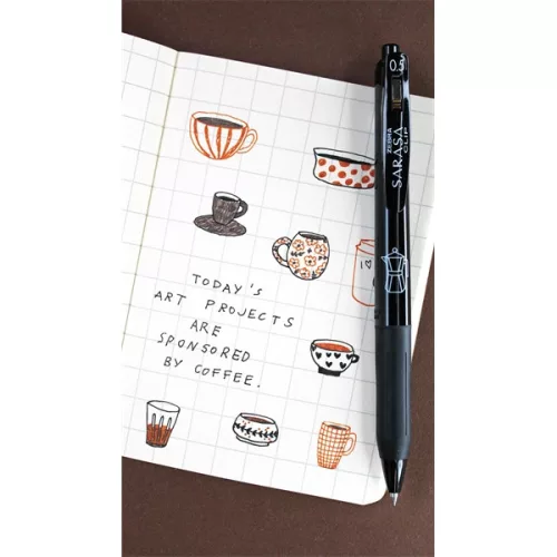 Zebra Sarasa Clip 0,5 Study with Coffee 5 db zselés toll készlet