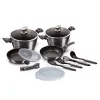 Set de vase de gătit Berlinger Haus BH/7059 Metallic Line Carbon Pro Edition, 13 piese