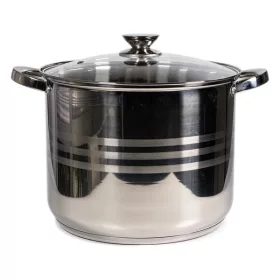   Oală premium din oțel inoxidabil TOO LP-7170-13L, 13,3 litri, cu picior și capac, 28 x 22 cm