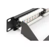 DIGITUS DN-91624U-CR 19" 1HE 24-Port Cat.6 Kompakt-Patchpanel, schwarz, ungeschirmt