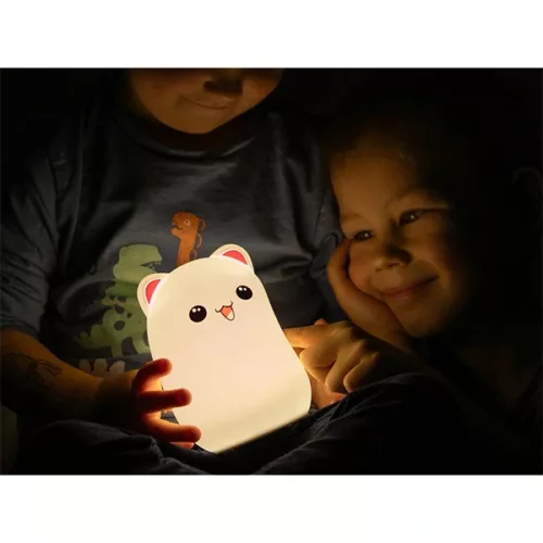 Tracer Teddy Bear, RGB LED, 5 színtónus, 4 világítási mód, Szilikon, Vezeték nélküli, éjszakai lámpa