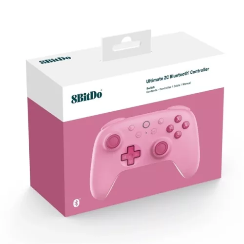 8BitDo Ultimate 2C Nintendo Switch / Switch 2 Hall-Effekt pinker kabelloser Controller