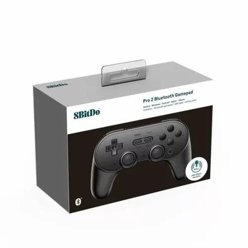 8BitDo Pro 2 Bluetooth Hall-Effekt-Controller (schwarz) für Nintendo Switch / Switch 2 / PC / Mobilgeräte / Steam