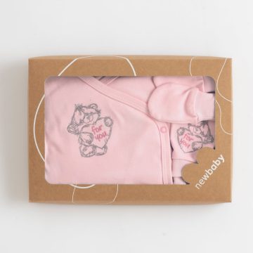   5-részes baba együttes újszülötteknek New Baby Classic rózsaszín