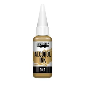 Pentart 20 ml zlatna metalik alkoholna tinta
