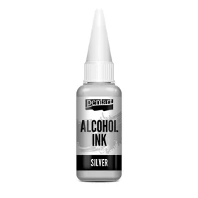 Pentart 20 ml srebrna metalik alkoholna tinta