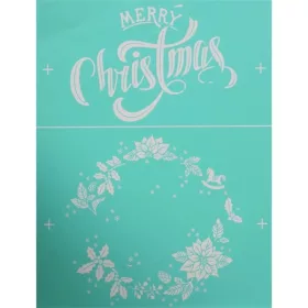 Pentart božićni vijenac 21,5x27,5 cm šablona za sito