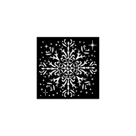Stamperia The Owl s House snowflake 12X12 cm vastag stencil