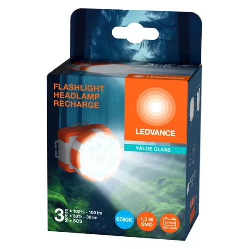 Die batteriebetriebene Stirnlampe von Ledvance kann aufgehängt werden.