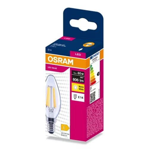 Osram CLB60 7W/230V E14 filamentový LED zdroj svetla