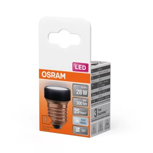Osram LED STAR plochá, matná 28 mm LED žiarovka (3,5 W/E27), nestmievateľná