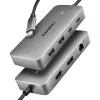 Axagon HMC-CUB83X2 USB-C 10Gbps DVOJITÝ 4K DISPLEJ 7v1 hub