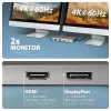 Axagon HMC-CUB83X2 USB-C 10Gbps DVOJITÝ 4K DISPLEJ 7v1 hub