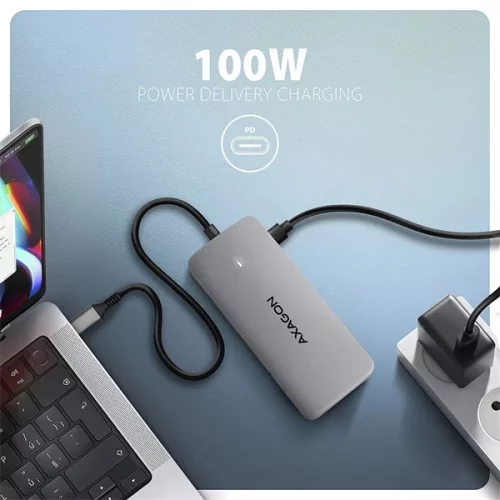 Axagon HMC-CUB83X2 USB-C 10Gbps DVOJITÝ 4K DISPLEJ 7v1 hub