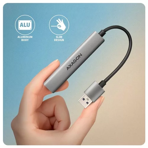 Axagon HUE-STA ALU STRIP USB-A hub so 4 portami