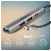 Hub USB-C so 4 portami Axagon HUE-STC ALU STRIP