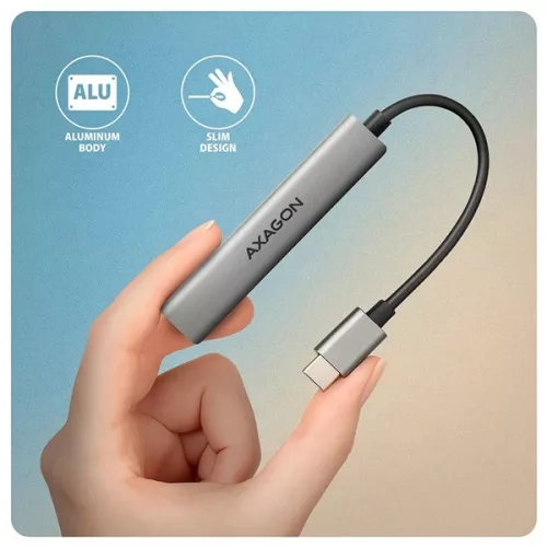 Hub USB-C so 4 portami Axagon HUE-STC ALU STRIP