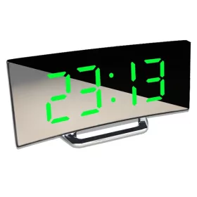   TOO DC-211-BG hőmérséklet kijelzéssel, ébresztő funkcióval fekete digitális óra zöld kijelzővel