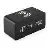 IRIS DC-100-WF-Qi 15W Qi vezeték nélküli töltővel, hangvezérlés fehér digitális óra