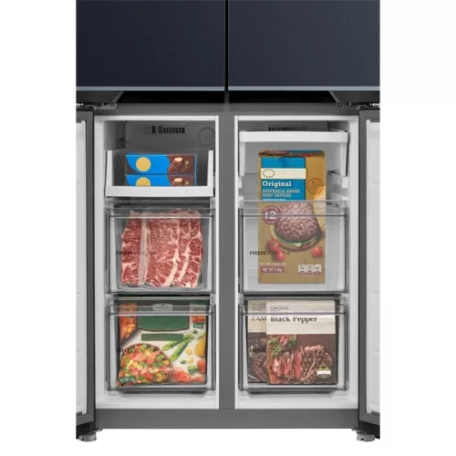 Midea MDRM587BIE70 nerezová, štvordverová, Chladnička: 276 l, Mraznička: 150 l, No frost chladnička