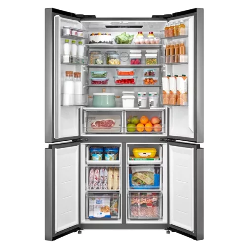 Midea MDRM691FIE46 inox, štvordverová, Chladnička: 345 l, Mraznička: 170 l, Chladnička s technológiou No frost