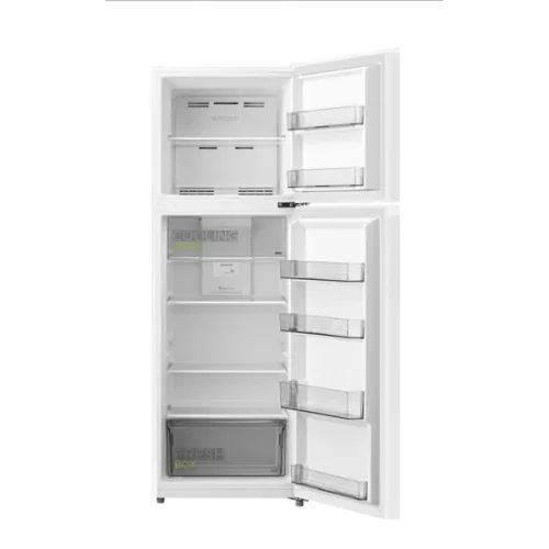 Midea MDRT385MTE01 biela, mraznička s hornou časťou, Chladnička: 206 l, Mraznička: 60 l, Chladnička bez námrazy