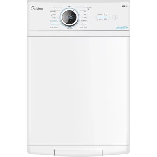 Práčka Midea MF100T80B/W-HR biela, plnenie zhora, max. 1300 ot./min., 8 kg
