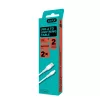 AVAX CB4302 2x USB-A – Lightning szilikon töltőkábel csomag, 1.5 m, fehér