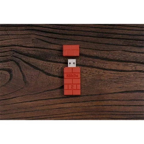 8BitDo USB Wireless Adapter 2, Nintendo Switch/Switch 2, Mobilgeräte, Xbox, PC, PlayStation, brauner Controller-Adapter